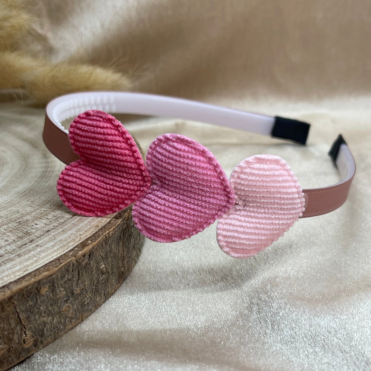 Xtra grip diadem hearts pink