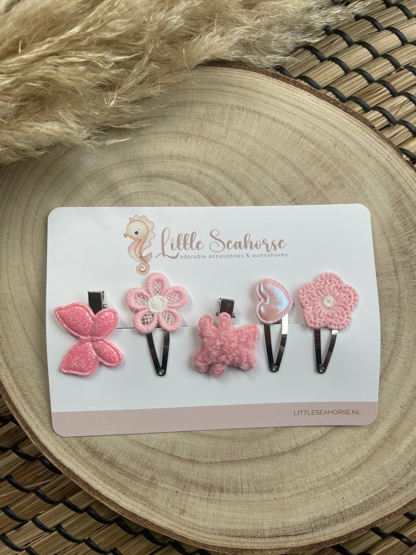 Haarclip set cute pink - Little Seahorse
