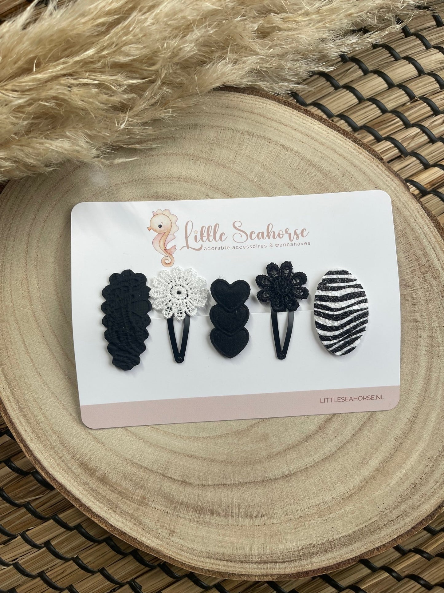Haarclip set zebra - Little Seahorse