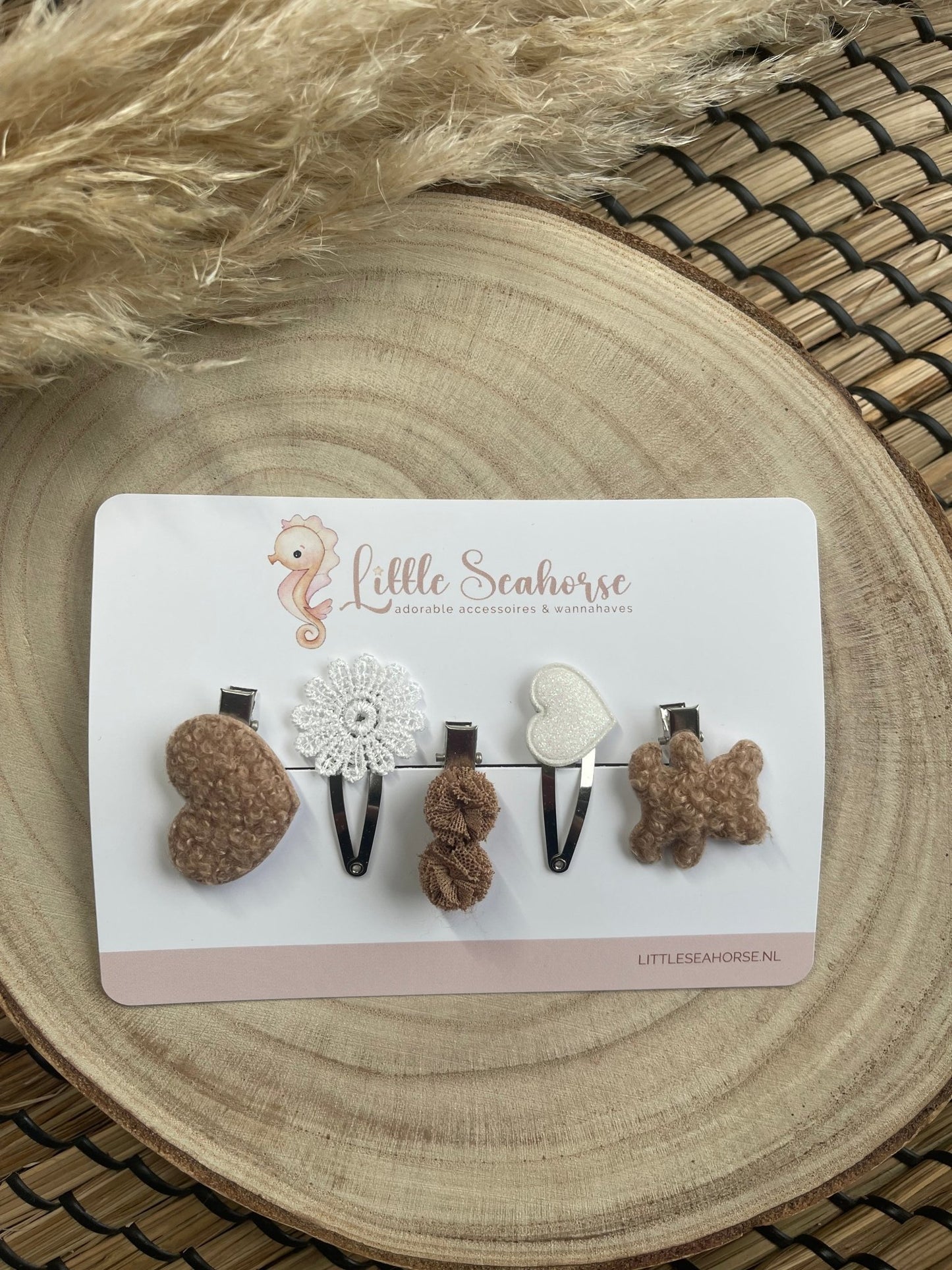 Haarclip teddy brown - Little Seahorse