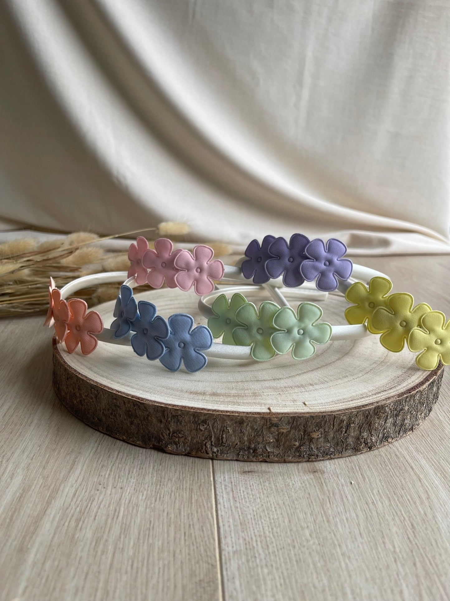 Diadeem pastel bloemen (meerdere kleuren) - Little Seahorse