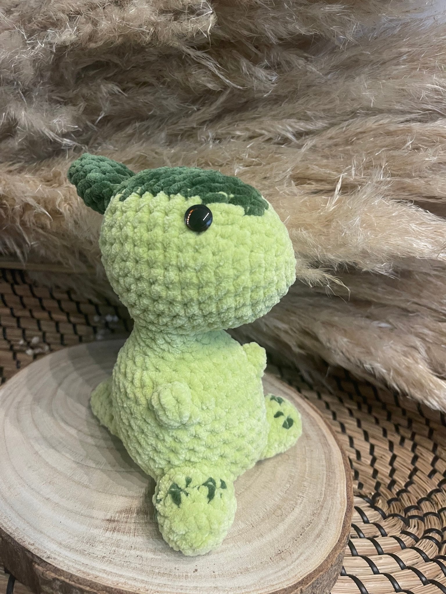 Gehaakte dino parasaurolophus amigurumi - Little Seahorse