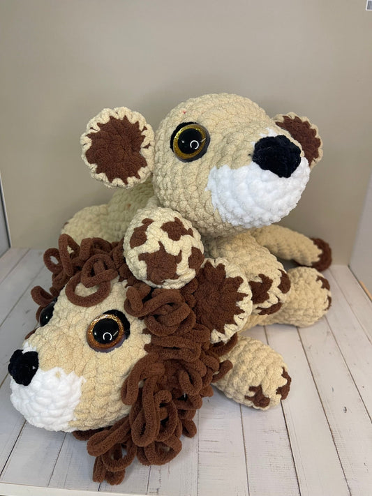 Gehaakte leeuw of leeuwin amigurumi - Little Seahorse