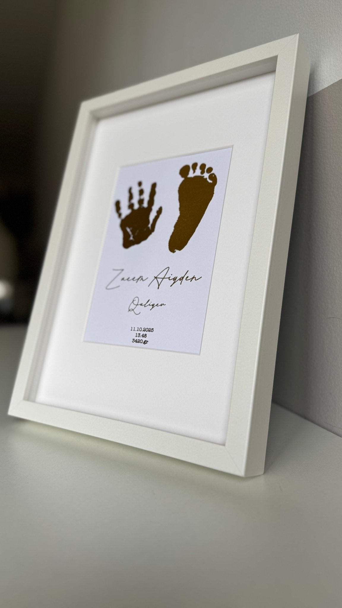 Mijn Eerste Afdrukjes – gepersonaliseerd kraamcadeau - Little Seahorse