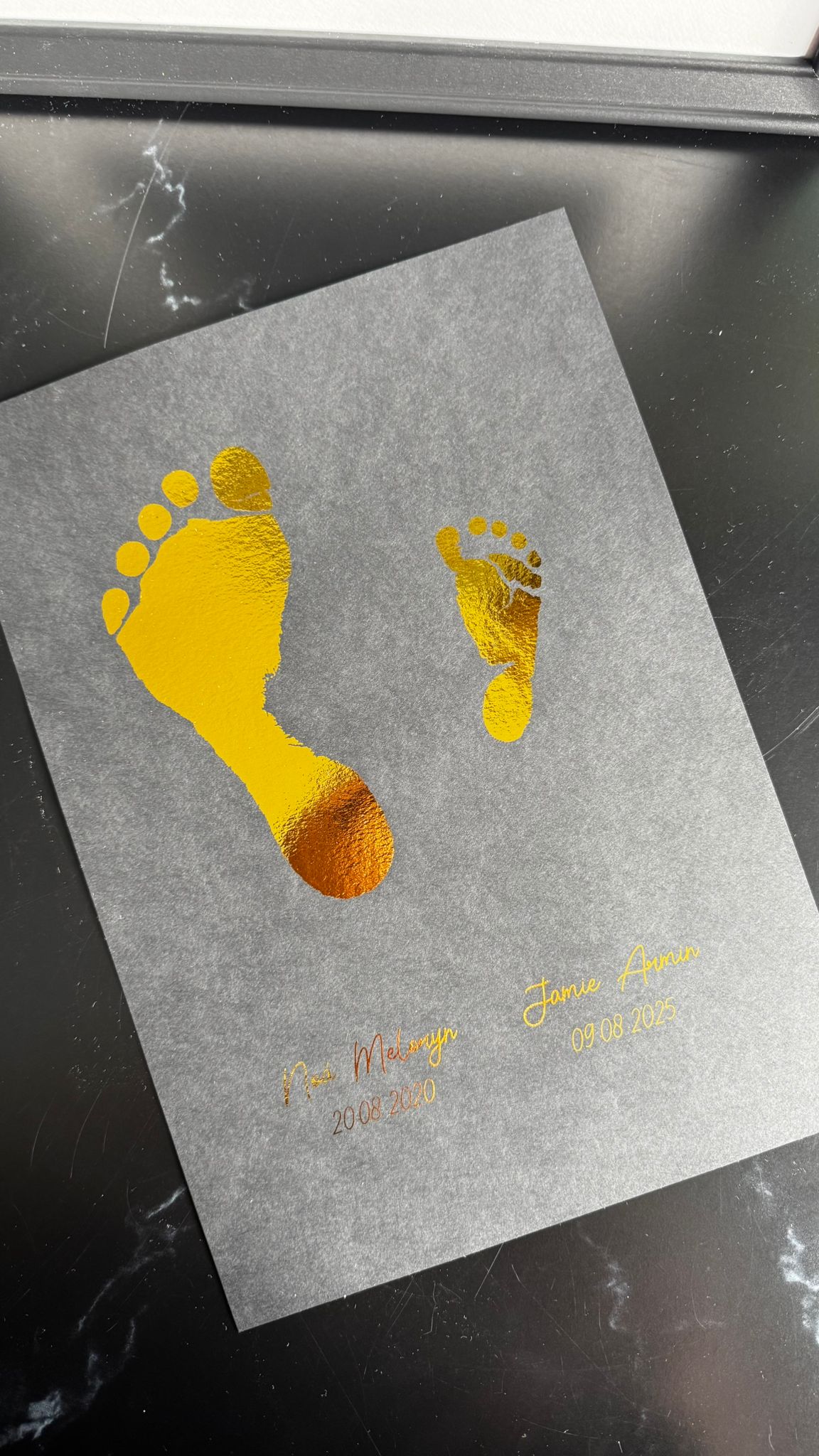 Mijn Eerste Afdrukjes – gepersonaliseerd kraamcadeau - Little Seahorse