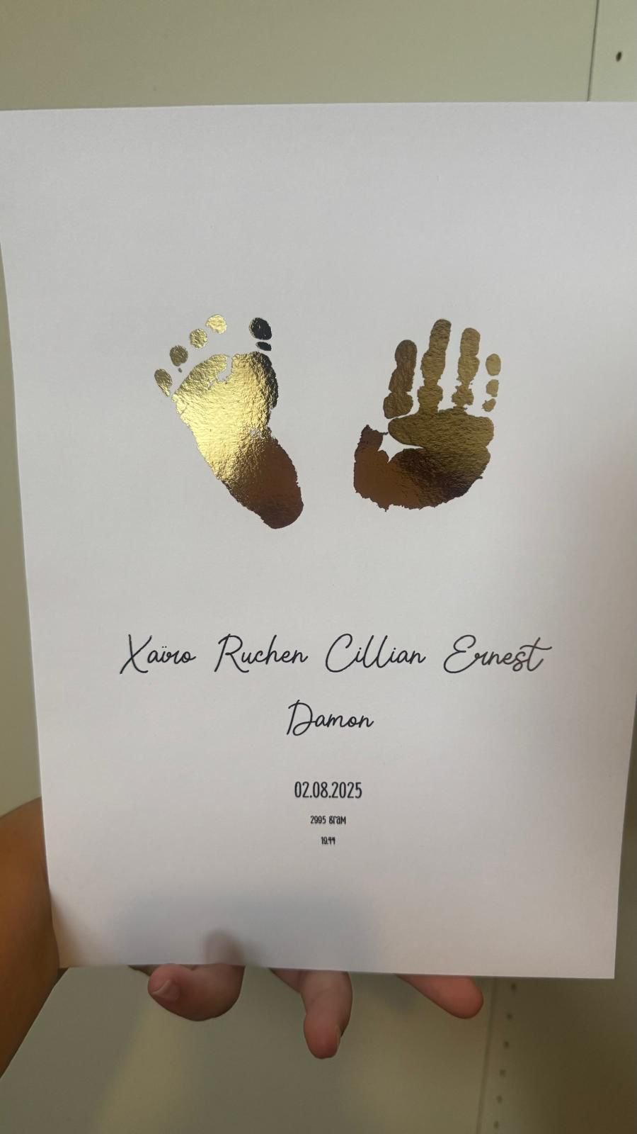 Mijn Eerste Afdrukjes – gepersonaliseerd kraamcadeau - Little Seahorse