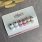 Pluizige hartjes duo set alligator speldjes - Little Seahorse